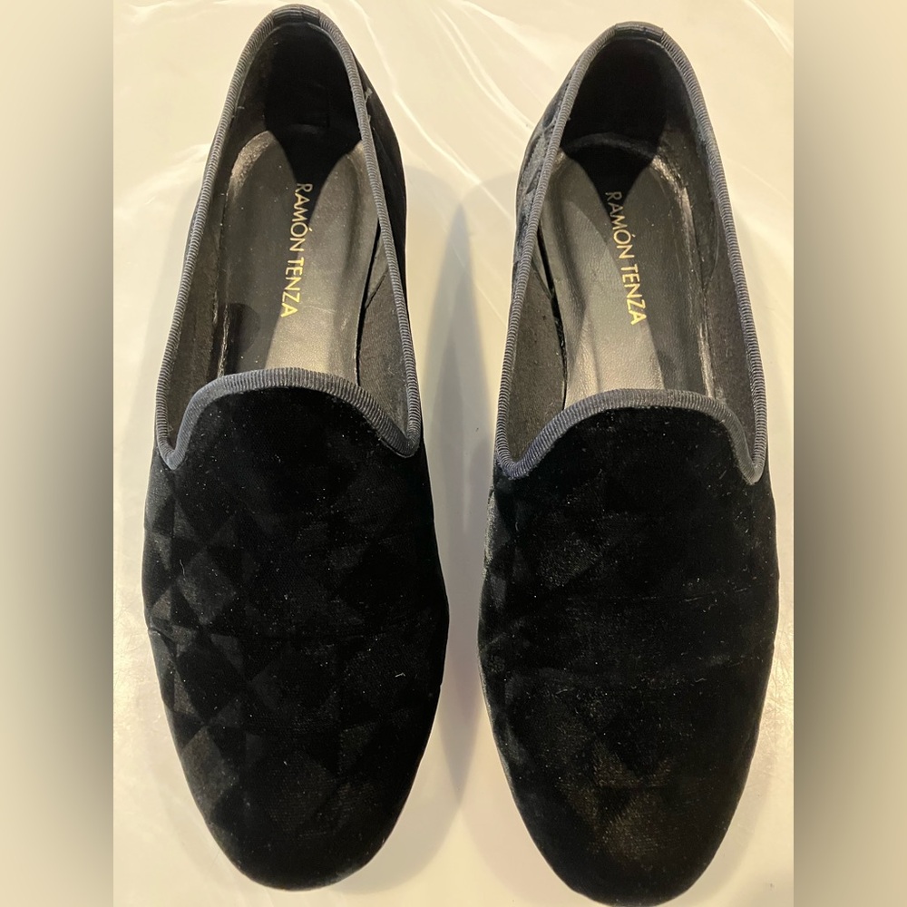 Ramon Tenza Black Velvet Loafers